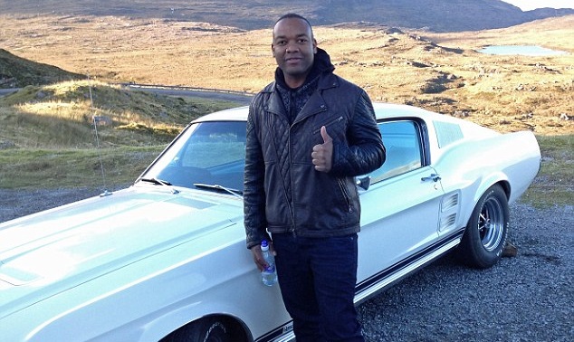 NEW TOP GEAR PRESENTER RORY REID WITH A 1967 FORD MUSTANG THAT THEY WERE FILMING WITH AT KYLESKU IN THE FAR NORTH WEST OF SCOTLAND...SEE STORY DAVID LOVE COPYLINE...PIC PETER JOLLY