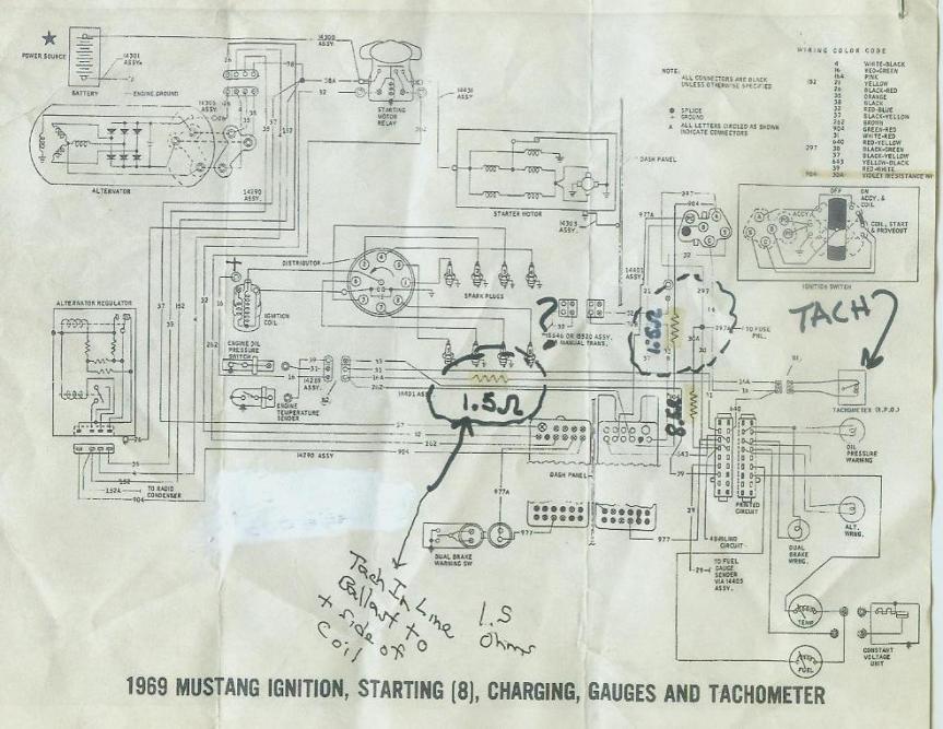 69 TACH HELP NEEDED! - MustangForums.com 1970 mustang tachometer wiring 