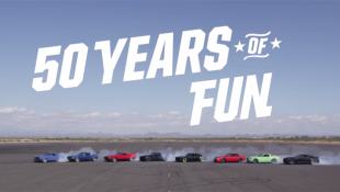 50 Years of Mustangs Gather for Synchronized Drifting
