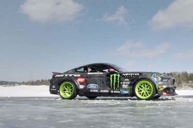 Vaughn Gittin Jr. Debuts 2015 RTR Formula D Mustang on Ice