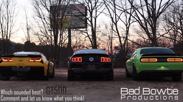 GT500, Z06 and Hellcat Get Into a Rev Battle