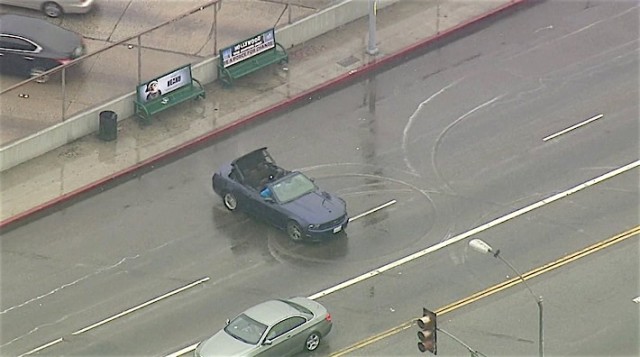 Stolen Mustang Leads LA Police on Bizarre Chase