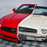 Split 1965/2015 Mustang Puts Pony Car's Evolution Into Perspective