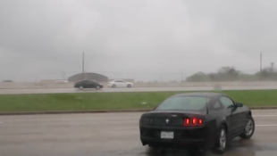 Mustang Crashes into Lamborghini Dealership