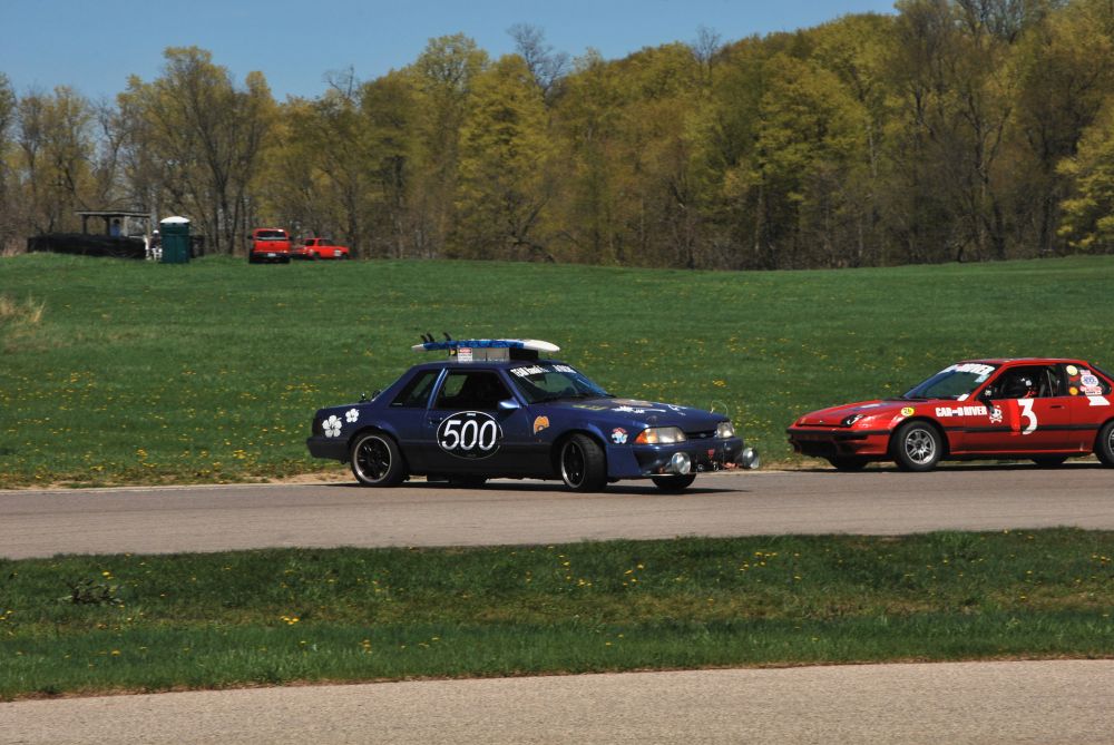 Mustangs and Fords of the 24 Hours of LeMons in Michigan