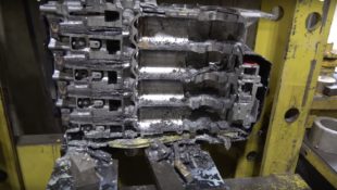 Engine cut in half