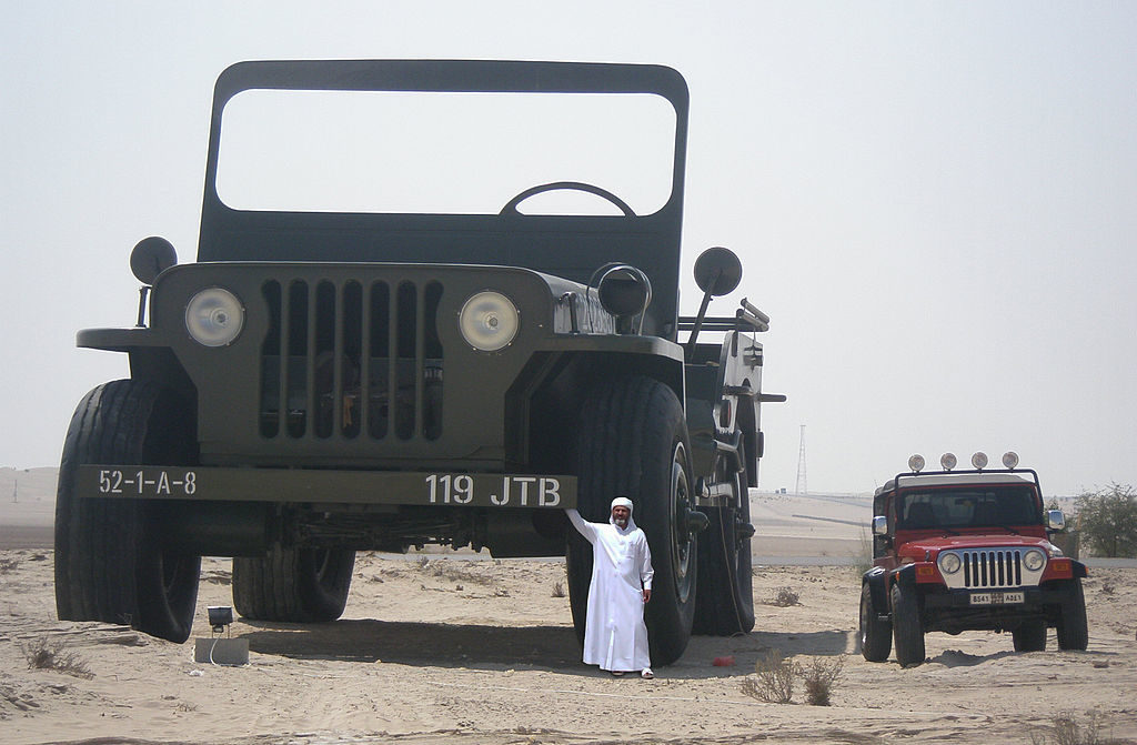 The Rainbow Sheikh and his giant jeep