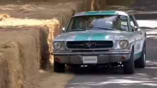 Self-driving Mustang Nearly Crashing