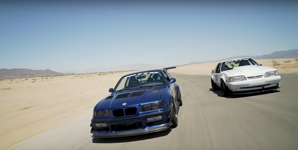 Fox Body Mustang versus Chevy LS-powered BMW M3.
