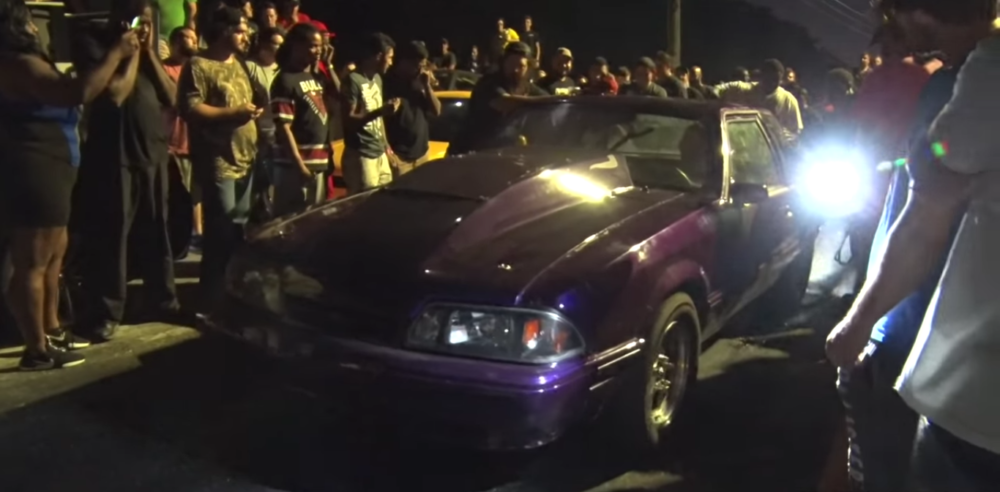 Mustang Crash at Street Drag Race