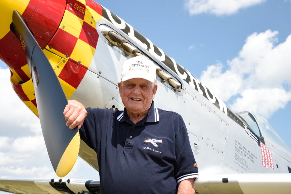 Bud Anderson & a P-51 Mustang