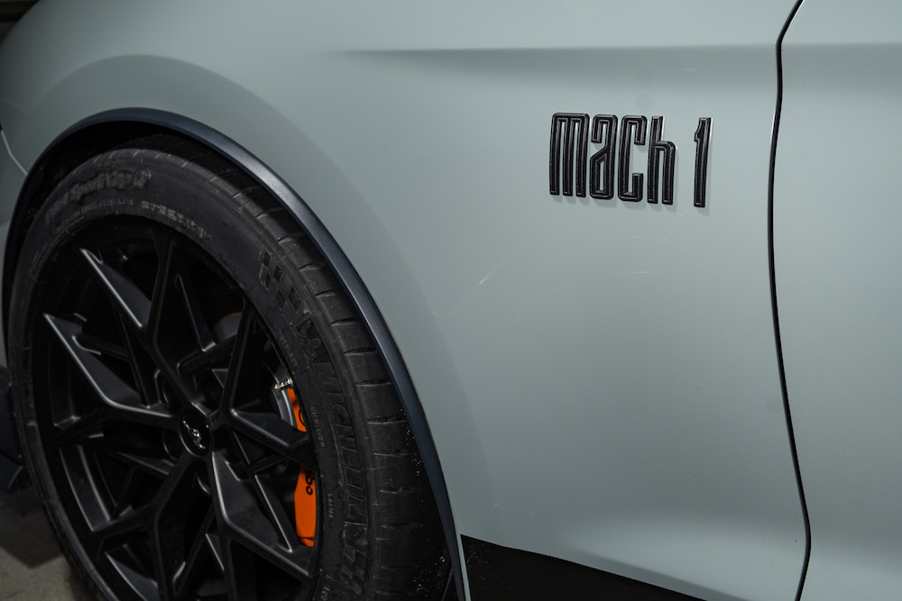 2021 Mustang Mach 1 side logo